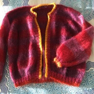 Rose Carmin Cardigan tie-dye jacket